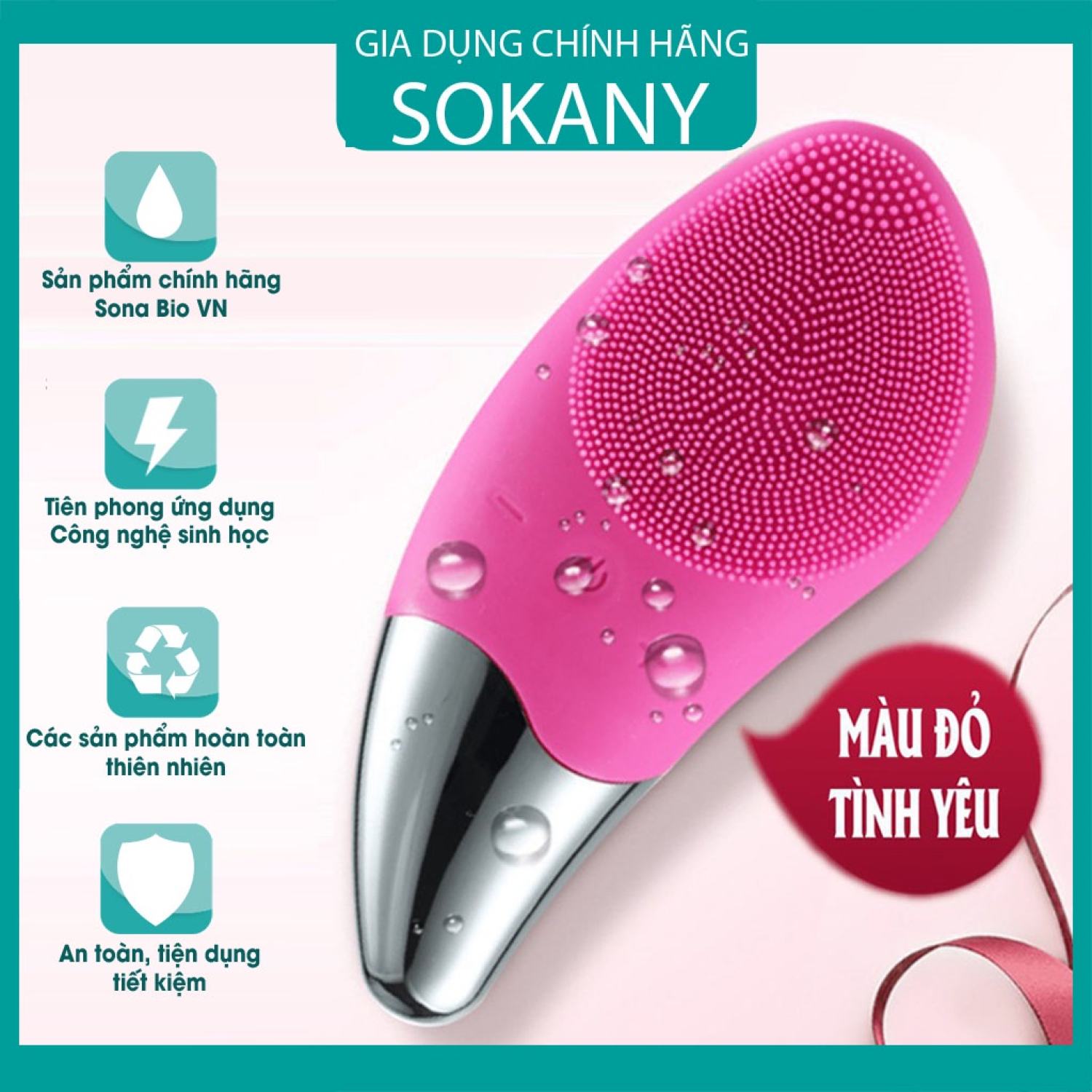 Máy rửa mặt cầm tay nâng cơ mɑssage chăm sóc da mặt