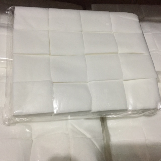 Bông cắt sẵn 1200 miếng kích thước 6x7cm - Bông lau mực phun xăm