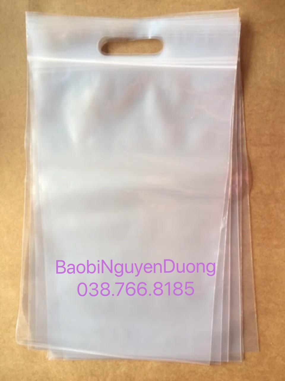 1kg Túi zipper đột lỗ hột xoài trong suốt