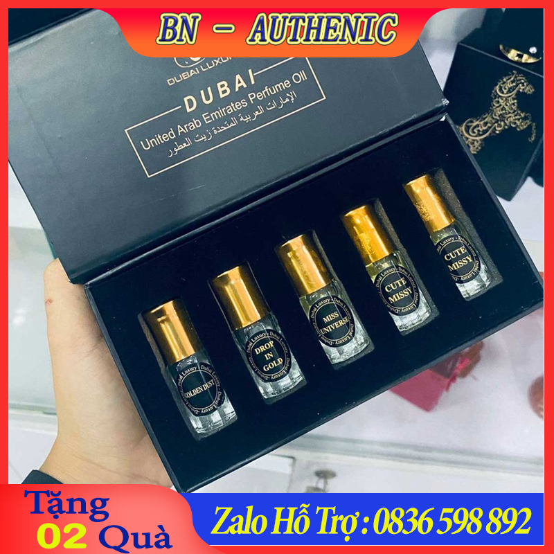 Sét 5 chai nước hoa dubai hương thơm quý phái