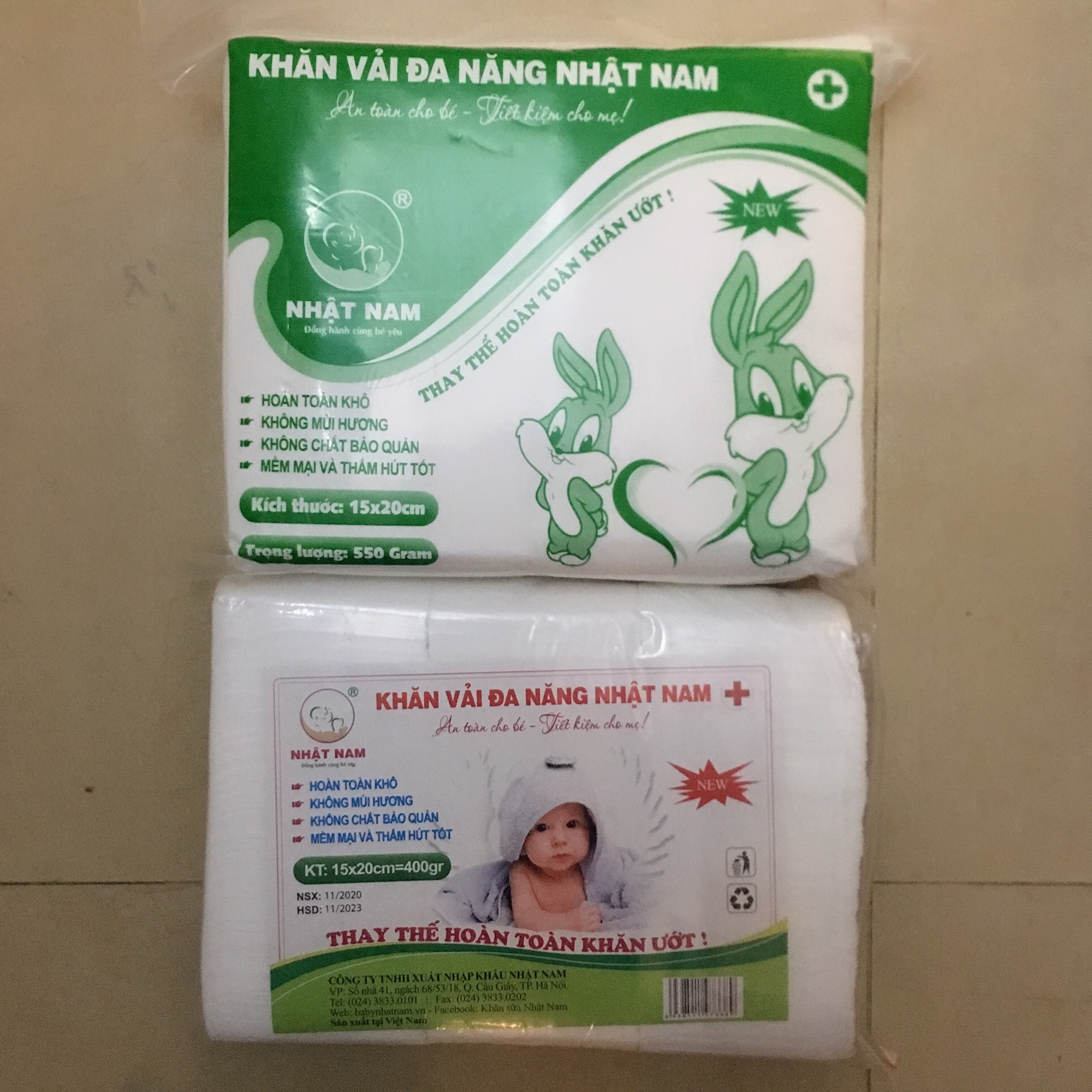 Khăn vải  khô đa năng Nhật Nam 400gr-550gr