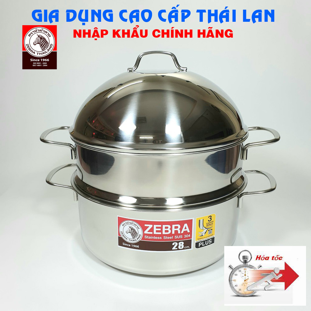 Bộ xửng inox 304 nắp vòm zebra extreme plus ii - 28cm - 164390