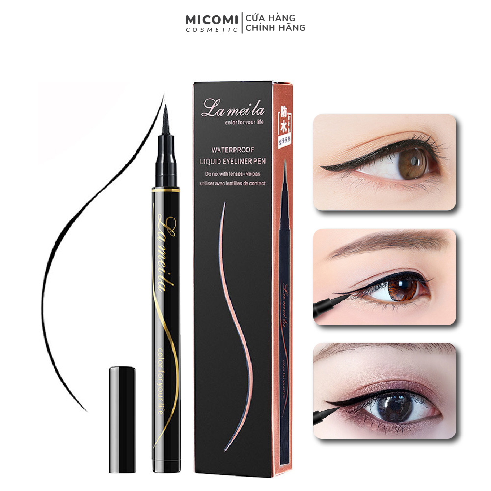 Bút Kẻ Mắt Eyeliner Chống Nước Lâu Trôi Make Up Trang Điểm Bút Dạ Kẻ Mắt Mèo Và Bọng Mắt MICOMI Cosmetics