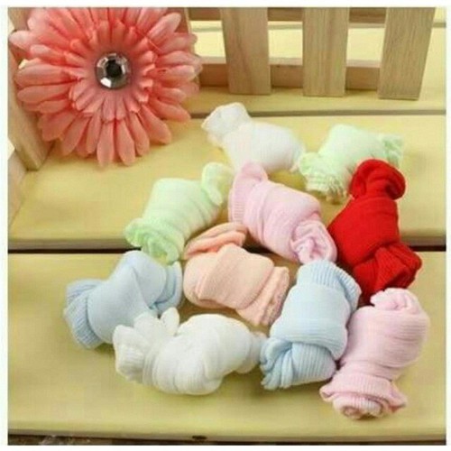 Tất  Cho Trẻ Sơ Sinh- Sét 5 Đôi Tất Kẹo Mỏng Thoáng Mồ Hôi Cho Bé