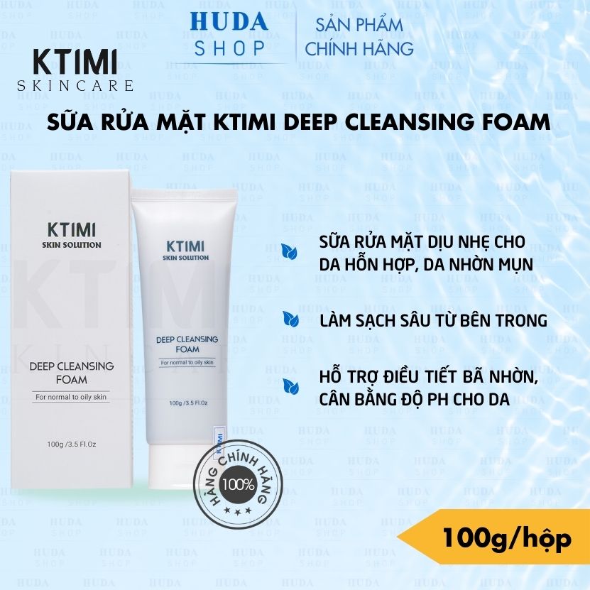 Sữa Rửa Mặt Dịu Nhẹ Ktimi Deep Cleansing Foam