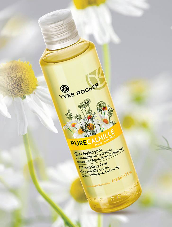 Gel rửa mặt hoa cúc cleansing gel pure camille yves rocher 200ml