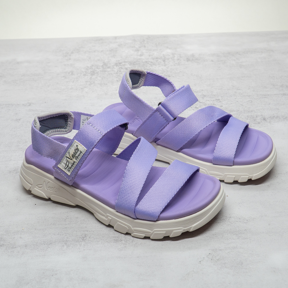 Giày Sandal Nữ | GIÀY 3S NESTY | SB120 - Màu Tím, Quai Chéo