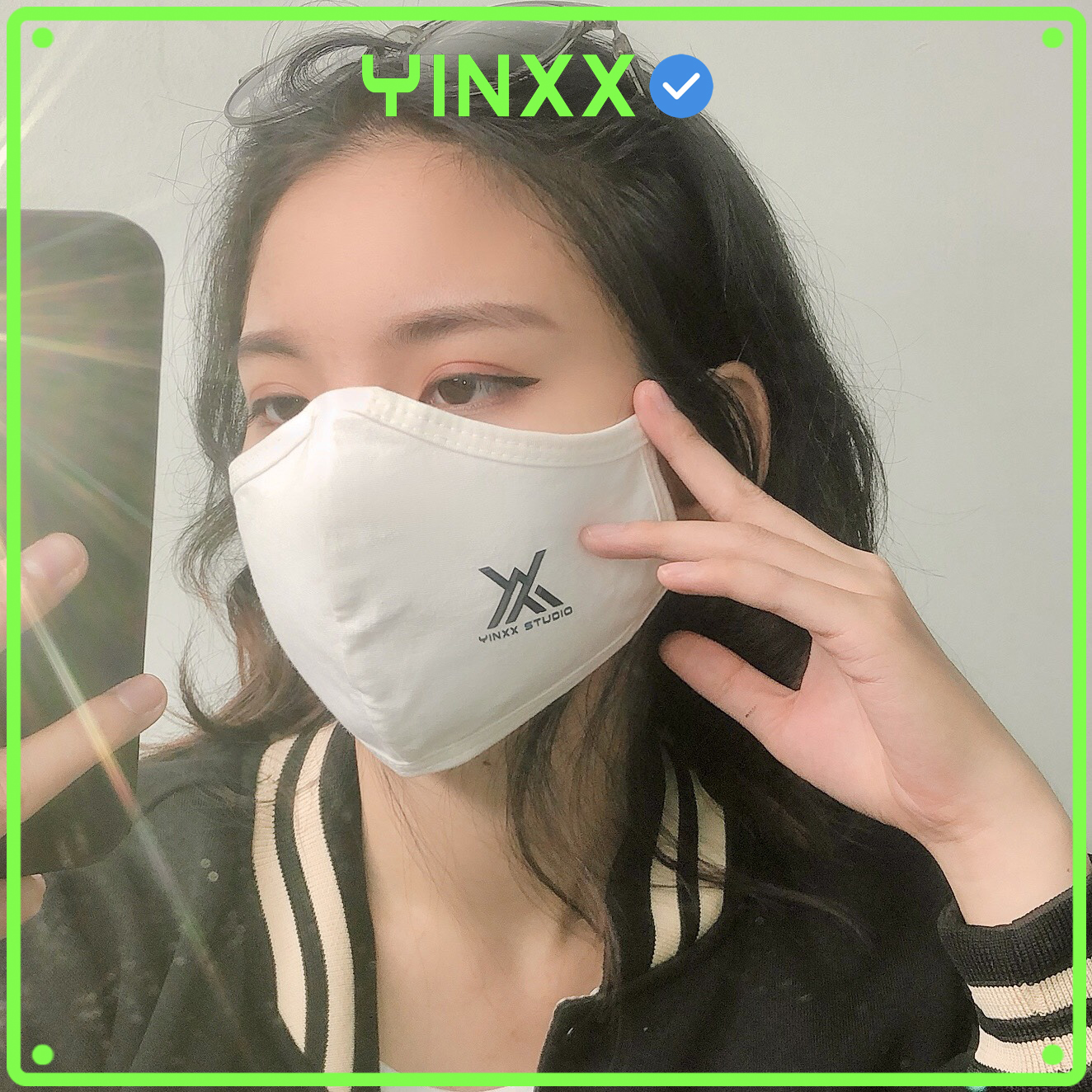 Khẩu trang vải 2 lớp kháng khuẩn Yinxx vải cotton 100% thời trang cao cấp