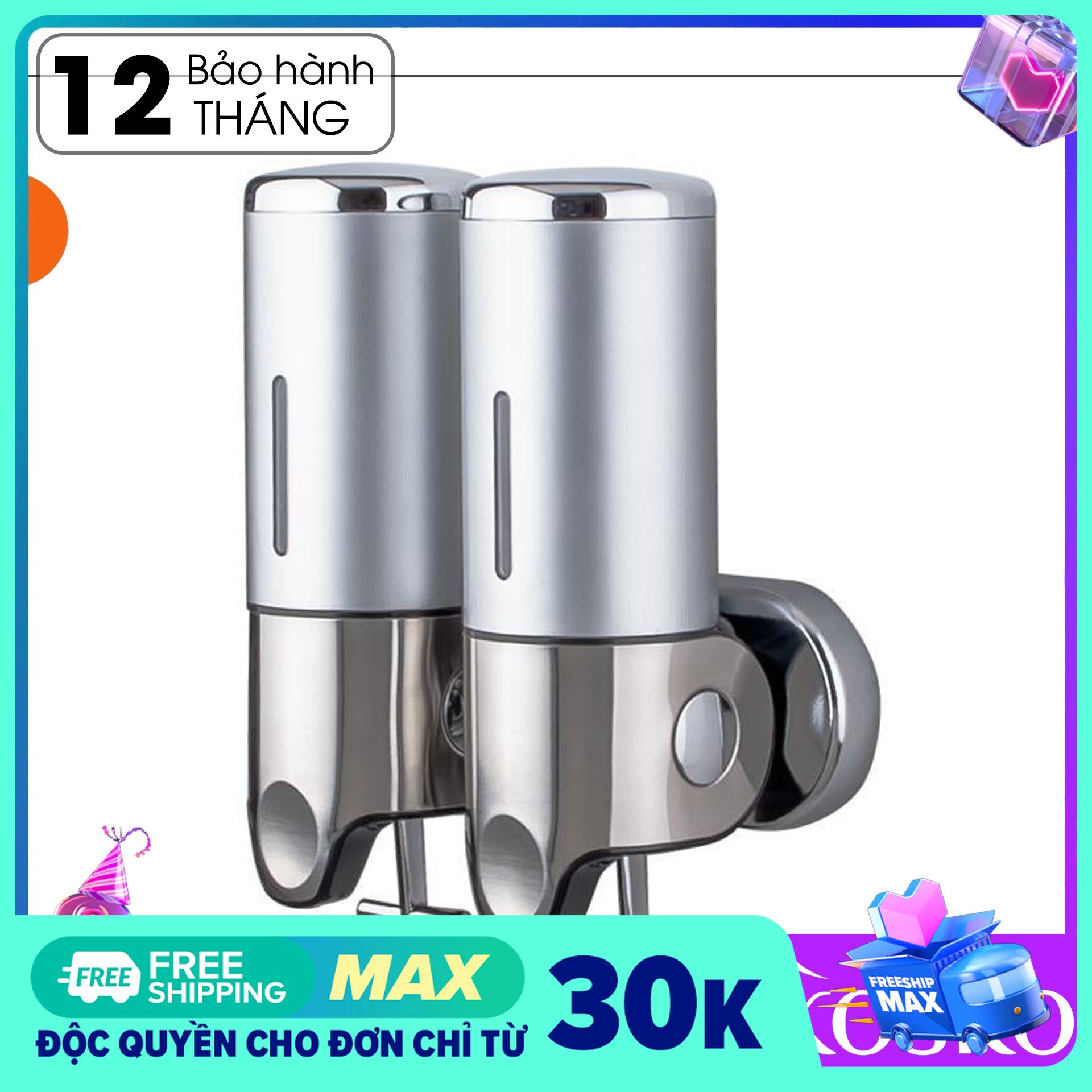 Hộp Đựng Dầu Gội Sữa Tắm Gắn Tường GANGANG KOREA Bạc Đôi GGBĐ02 Lắp Đặt Dễ Dàng - Sử Dụng Tiện Lợi (1 đổi 1 trong vòng 7 ngày khi phát hiện sản phẩm bị lỗi hoặc không như quảng cáo)
