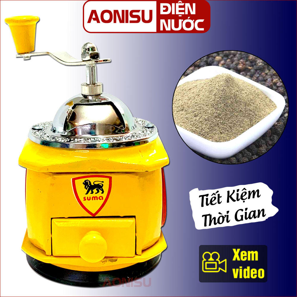 [TRÒN MINI] Cối Xay Tiêu Bằng Tay SUMA - Dụng Cụ Xay Tiêu Tiện Lợi , Lọ Xay Tiêu Mini Cao Cấp AONISU ( Màu Ngẫu Nhiên )