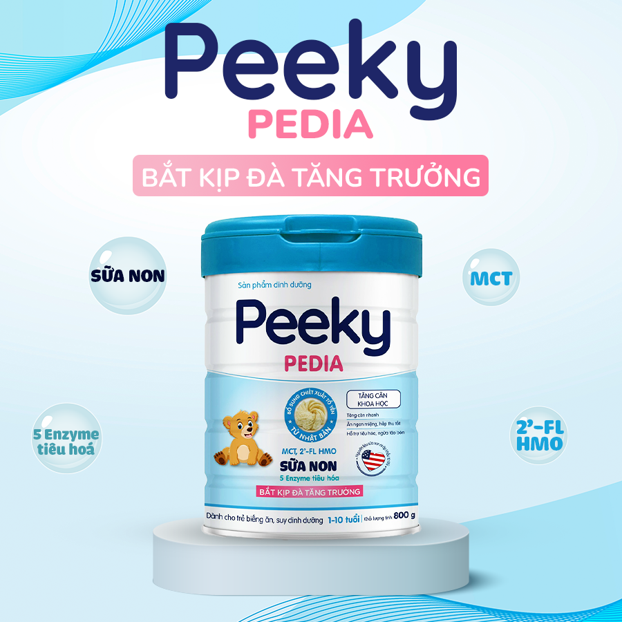 SỮA PEEKY PEDIA 800G TỪ 1-10 TUỔI BẮT KỊP ĐÀ TĂNG TRƯỞNG