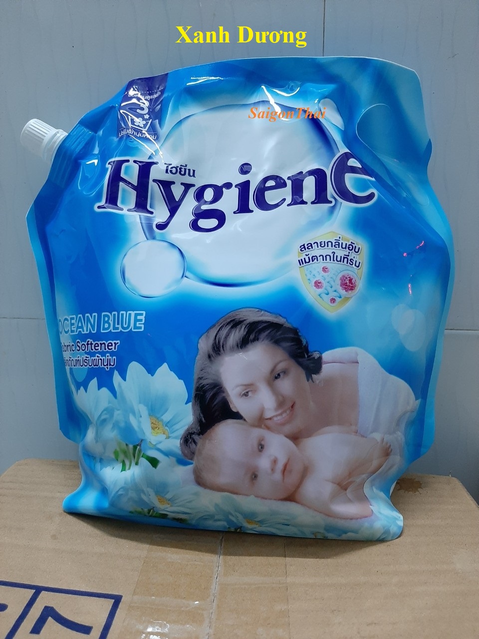 Nước xả mềm vải hygiene 1800ml 100% từ thái lan - xanh dương