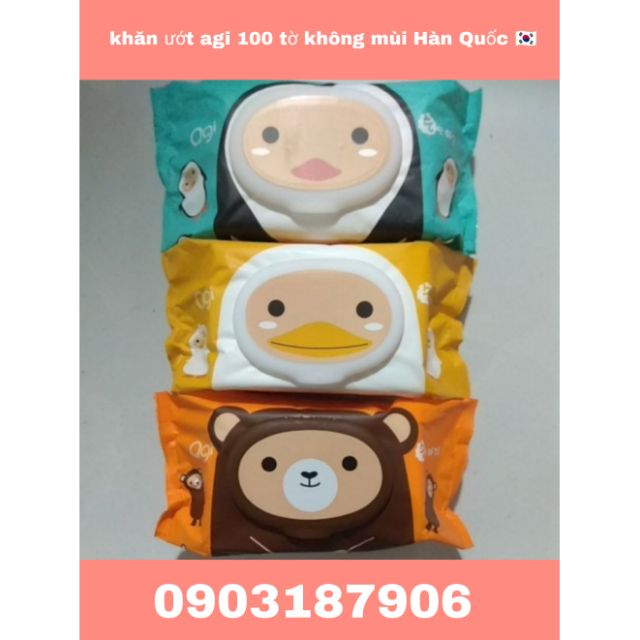 Khăn ướt agi hàn quốc 100 tờ