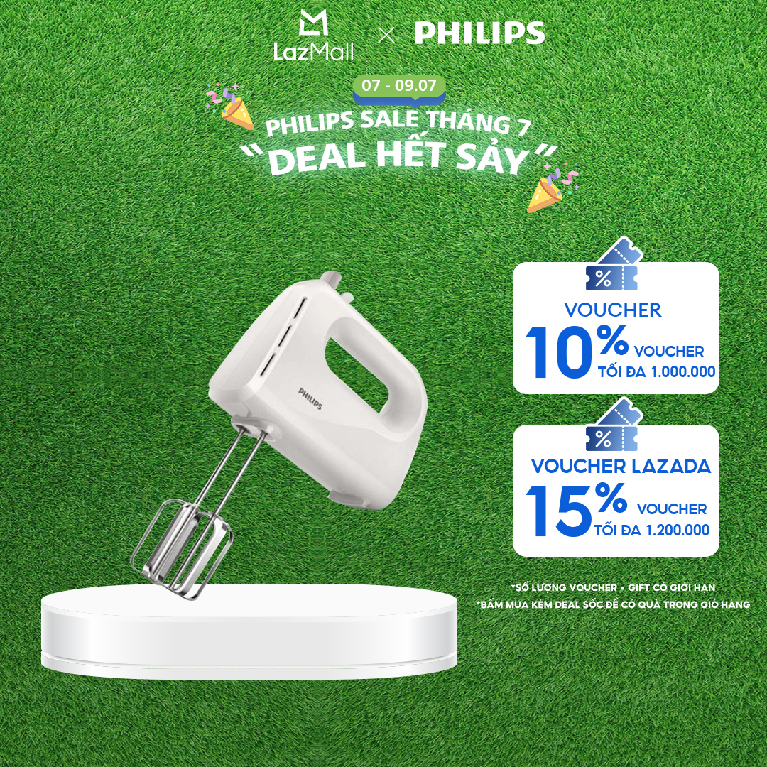 Máy Đánh Trứng Cầm Tay Philips HR3705/20-Hàng Phân Phối Chính Hãng