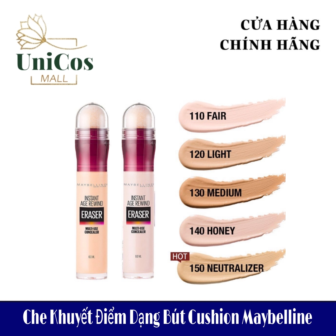 Che khuyết điểm maybelline dạng bút cushion maybeline instant age rewind eraser dark circles 60 ml