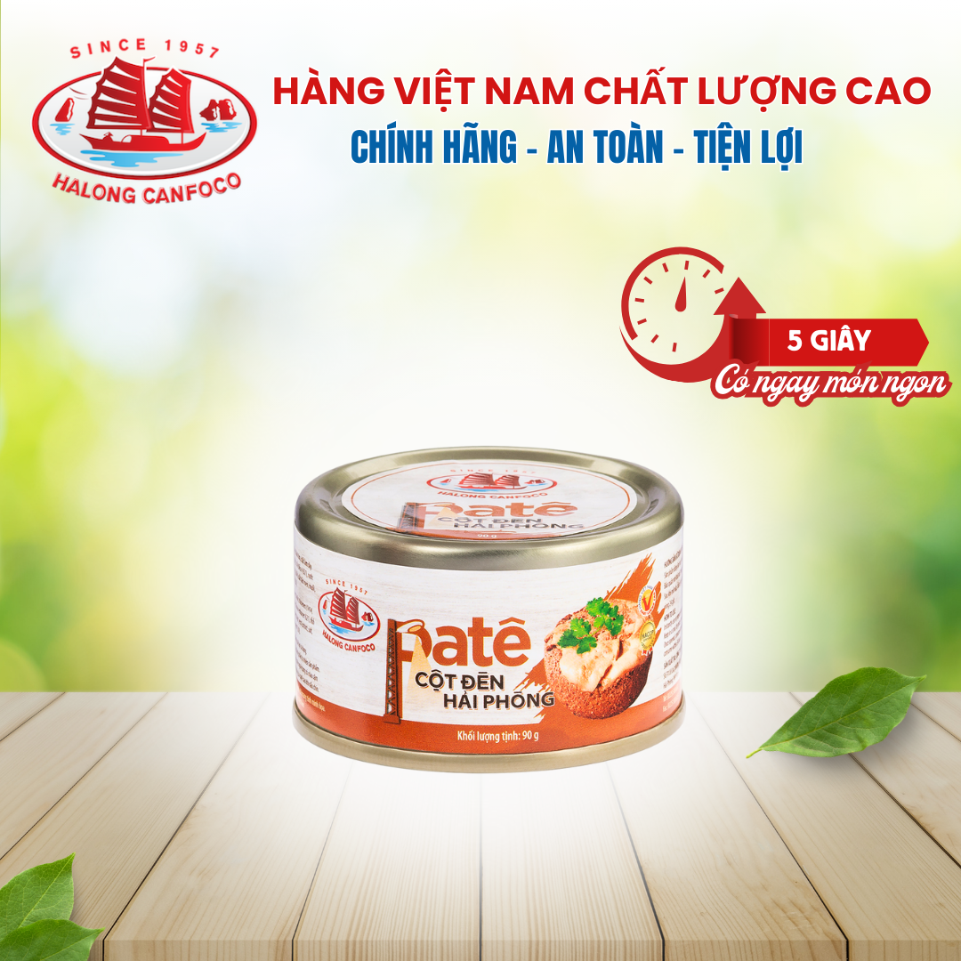 Patê Cột Đèn Hải Phòng 90G - Đồ Hộp Hạ Long (DATE 2027)