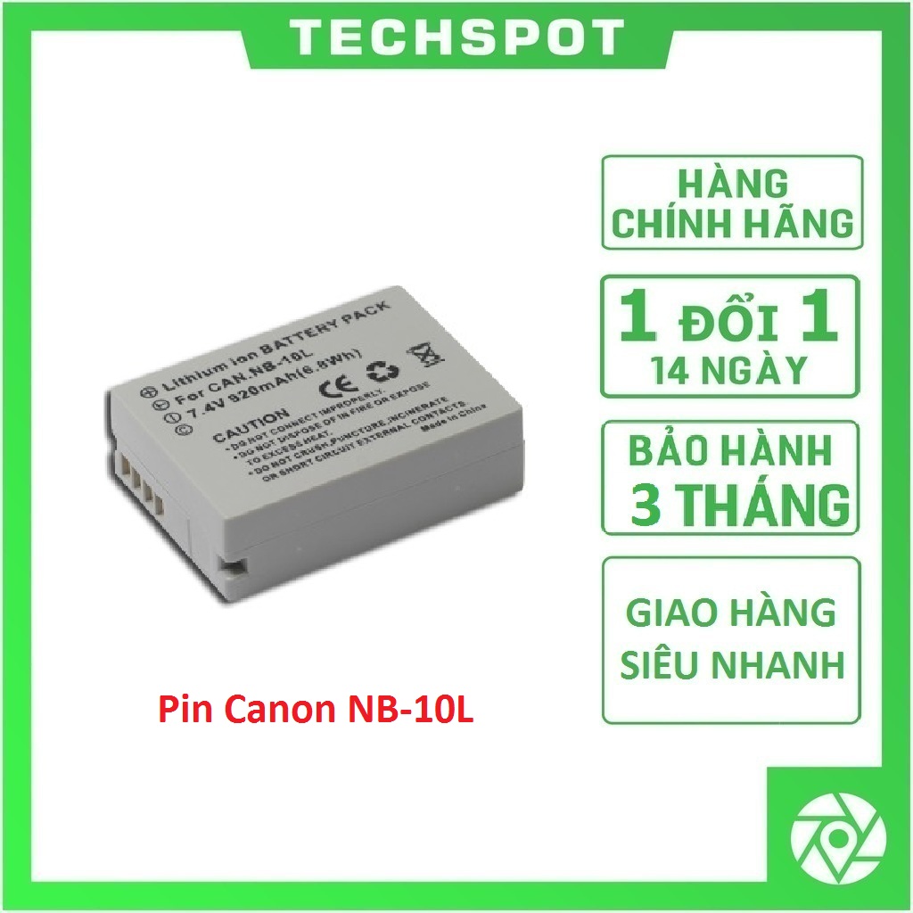 Pin canon nb-10l dùng cho máy canon sx40, sx50, g15, g16, g1x | bảo hành 3 tháng