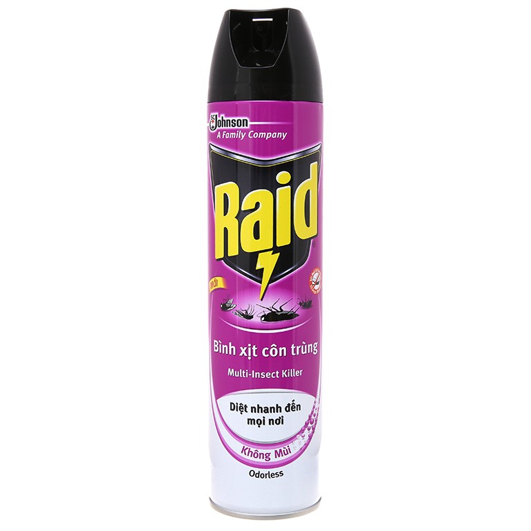 Xịt Muỗi RAID Không mùi Chai 600ml