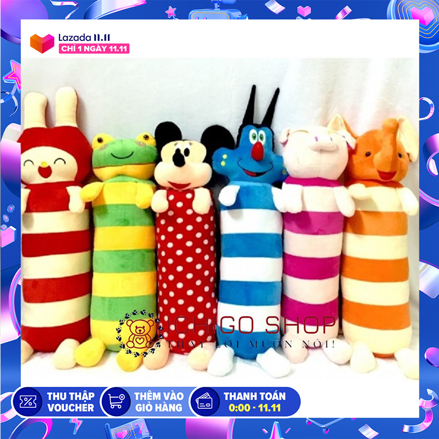 Gối ôm hình thú ngộ nghĩnh size 60cm