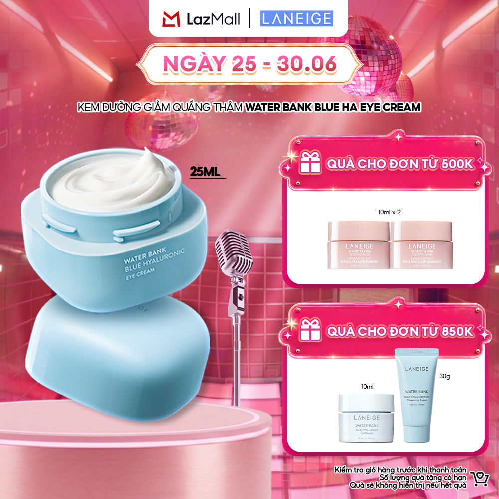 Kem Dưỡng Giảm Quầng Thâm Và Bọng Mắt Hiệu Quả LANEIGE Water Bank Blue HA Eye Cream 25ML
