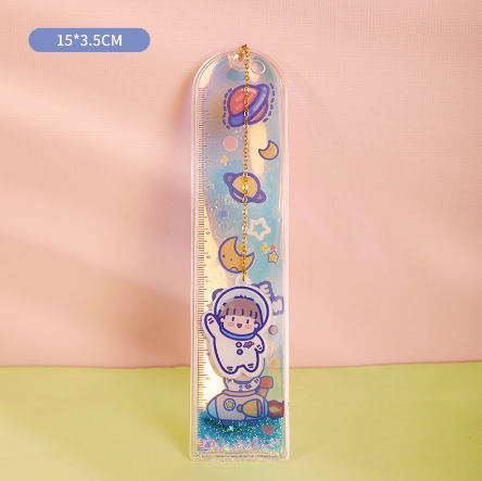 [HCM]Thước Kẻ Nhựa Lấp Lánh Phong Cách Hàn Quốc Cho Học Sinh - Thước Kẻ 15Cm Kim Tuyến Cho Học Sinh
