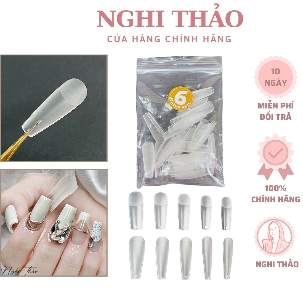 Móng úp lẻ size nhám jeliva túi 50 móng