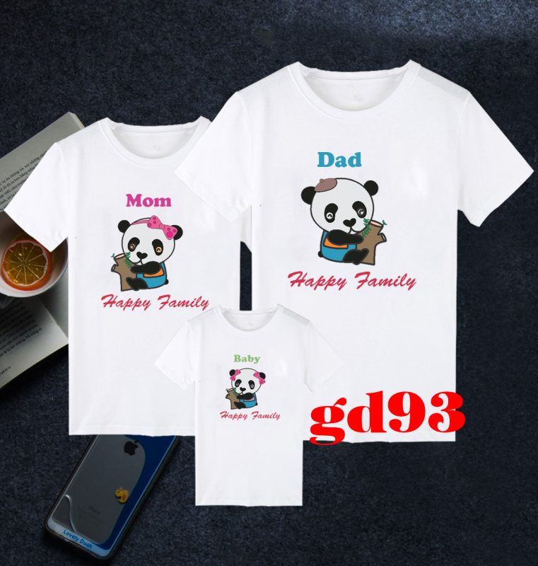 Áo thun gia đình đẹp hình Gấu trúc