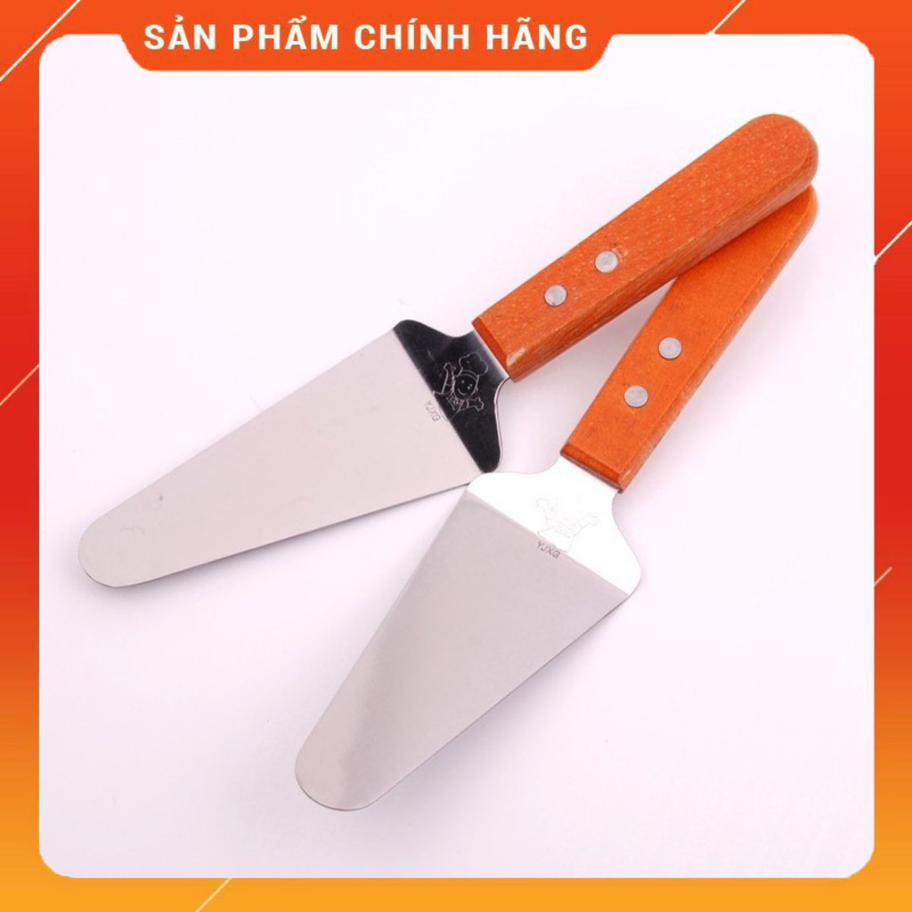 Xẻng Múc Bánh Inox Cán Gỗ 25Cm