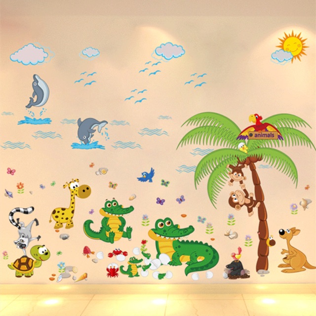 Decal trang trí - decal dán tường cho bé có keo sẵn