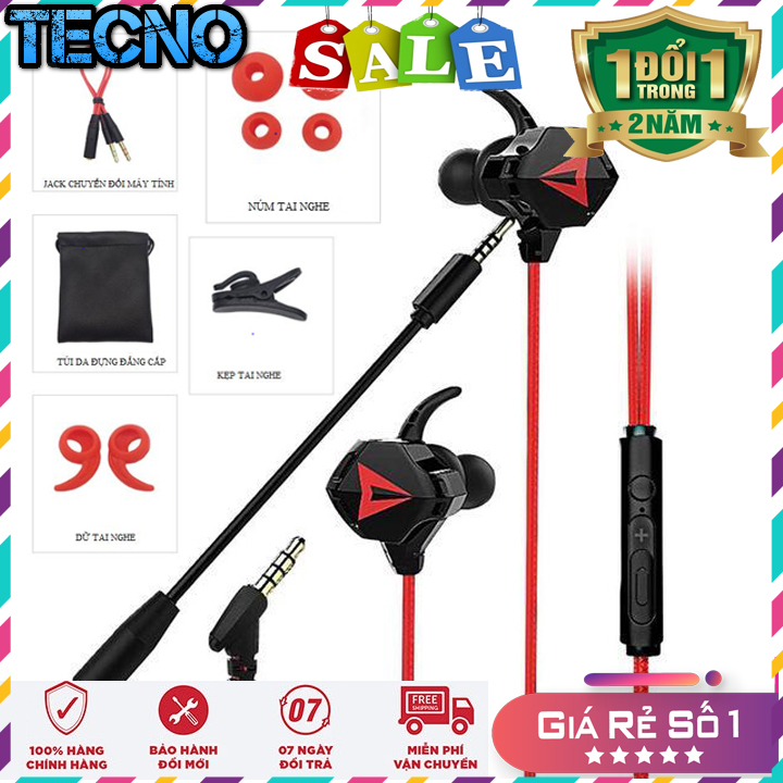 Tai Nghe Gaming G-901 Cao Cấp. Tai Nghe Nhét Tai Hỗ Trợ Tốt Cho Game Thủ . Tai Nghe Đa Dụng Hỗ Trợ Nghe Nhạc , Xem Phim , Gọi Điện , Chơi Game ,... Thích Hợp Với Mọi Điện Thoại