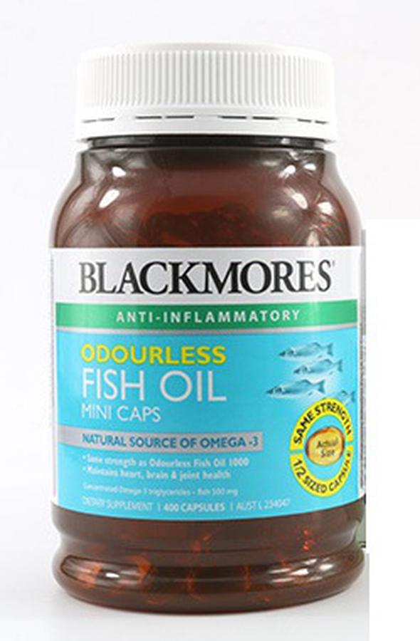[HCM]Dầu Cá Không mùi Blackmores Fish Oil mini 1000 Mg Hộp 400 Viên