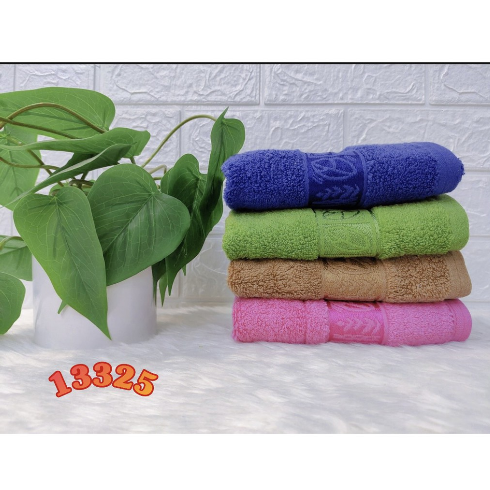 Khăn mặt cotton họa tiết hoa chìm siêu mềm mịn- kt 30x50cm- 13325