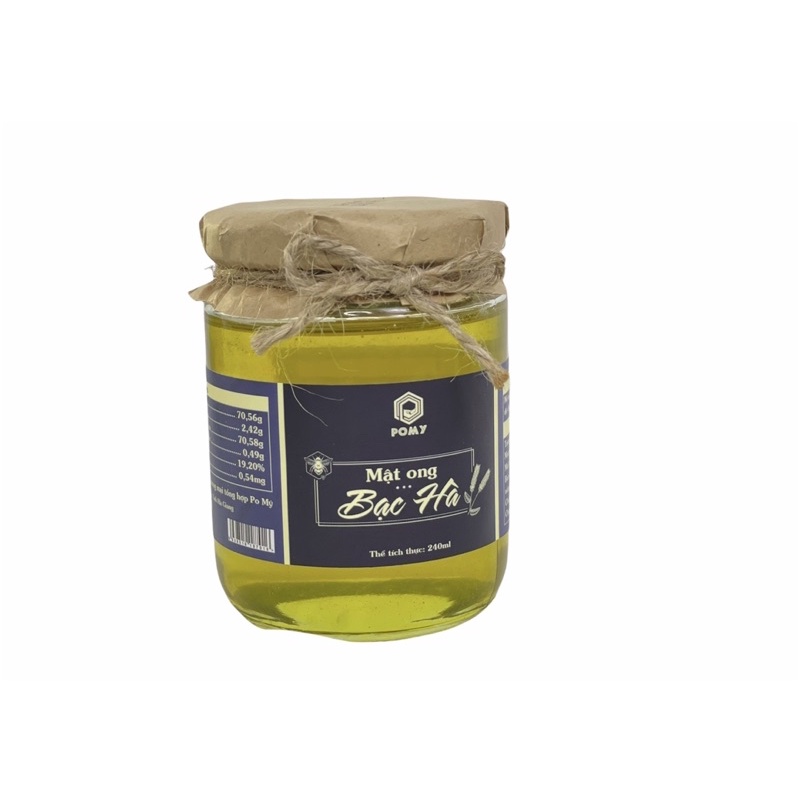 Mật ong bạc hà po mỷ vietgap, loại đặc biệt, 240ml
