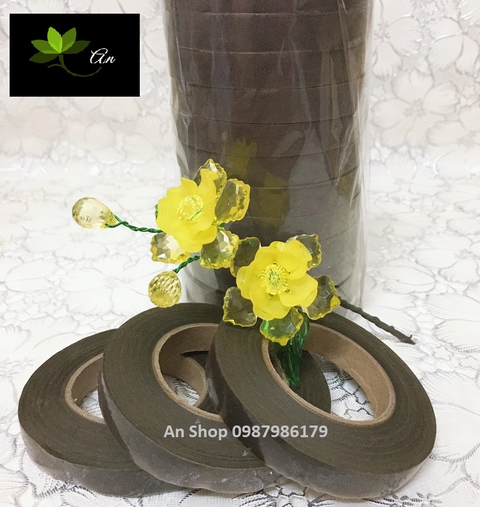 Băng keo sáp quấn cành ( 1 cuộn) - nguyên liệu làm đồ thủ công