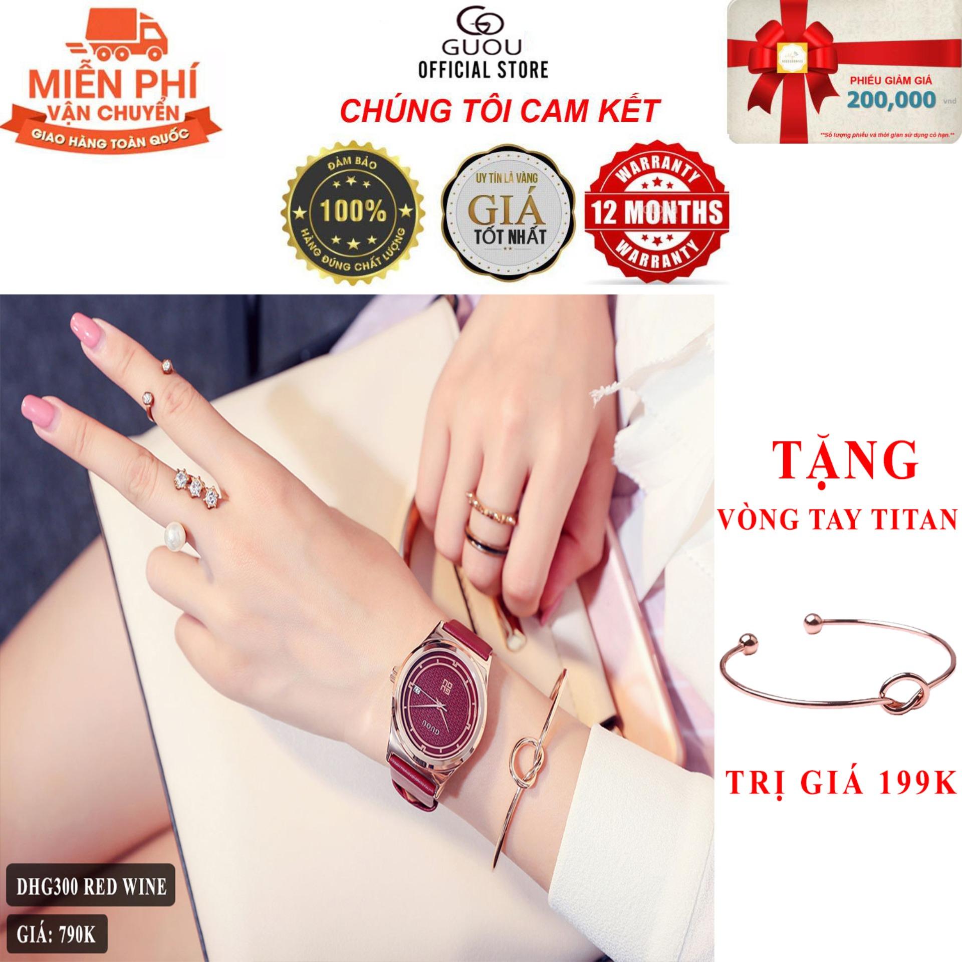 [MUA ĐỒNG HỒ TẶNG VÒNG TITAN 199K NỮ TÍNH] SỞ HỮU NGAY ĐỒNG HỒ GUOU 8088 PHONG CÁCH Á ÂU - ĐỒNG HỒ GUOU STYLE HÀN QUỐC - ĐỒNG HỒ NỮ CASUAL - ĐỒNG HỒ THỜI TRANG