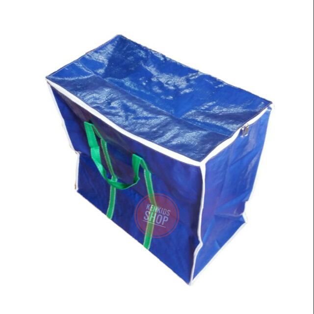 Túi bạt 2 da có dây kéo đựng đồ có tay xách tiện lợi, túi đựng quần áo chăn mền