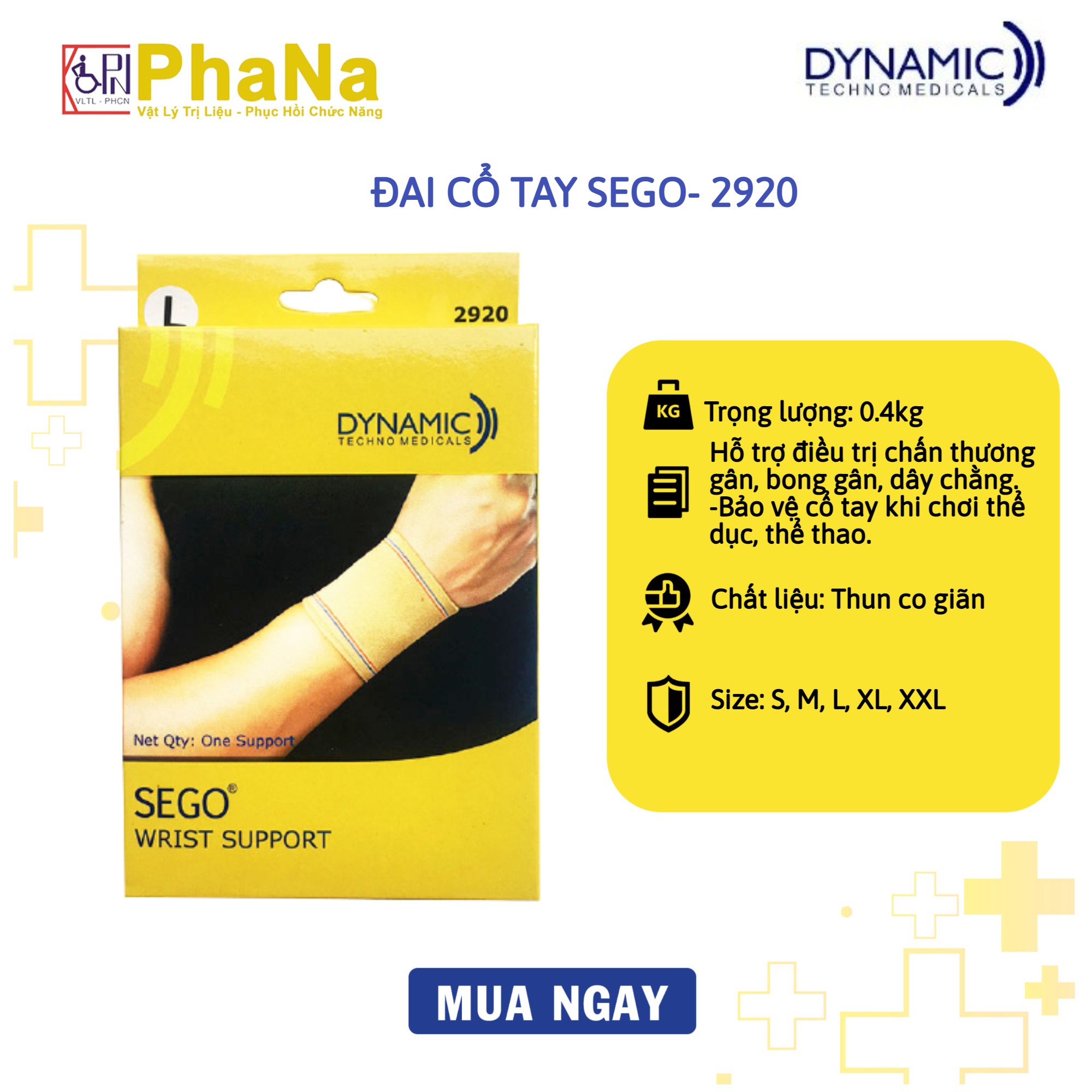 Đai hỗ trợ cổ tay sego
