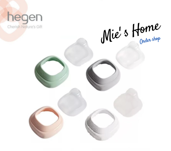 CÓ SẴN Bộ nắp đậy núm ti và Cổ nối bình sữa Hegen Singapore - Mie Shop - MOMYBABY - Hegen Colar For Bottle