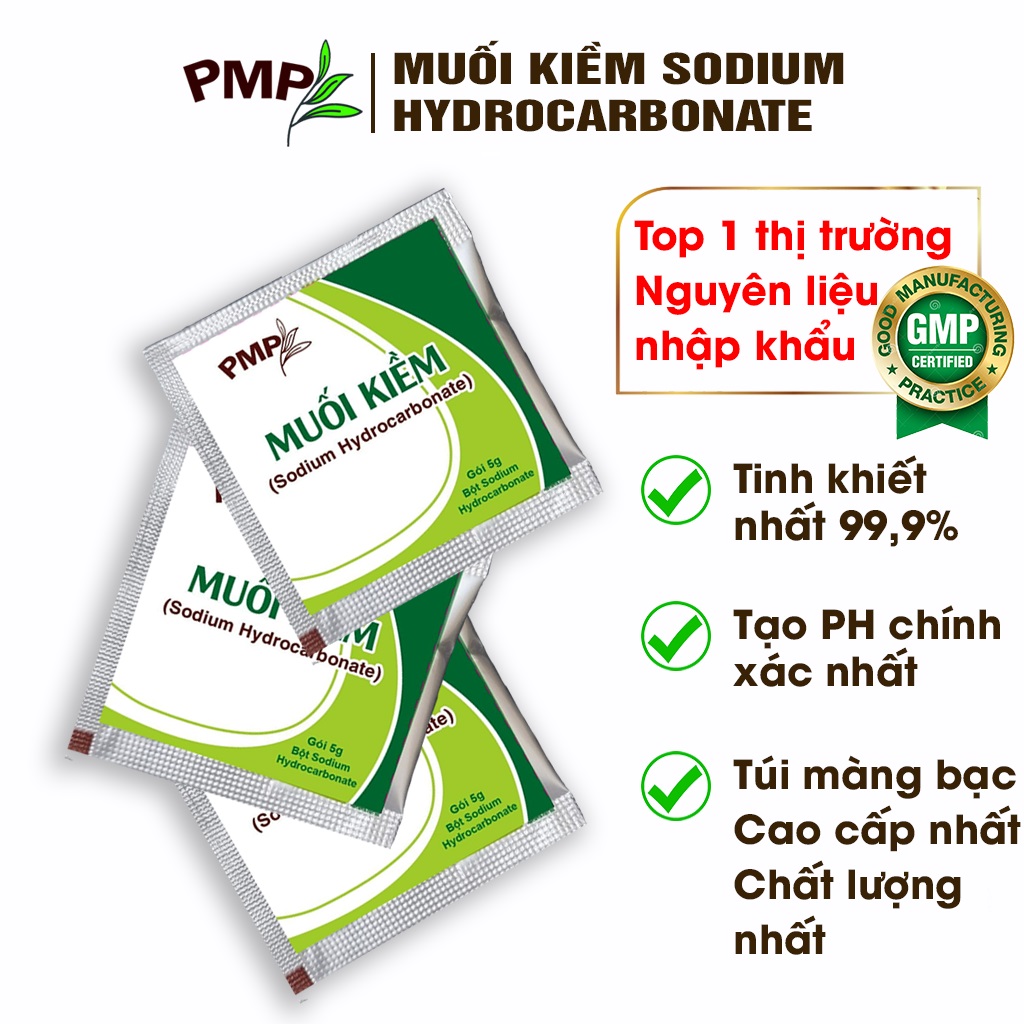 Muối Y Tế Sodium Hydrocarbonate PMP Pha Dung Dịch Kiềm (3 gói)