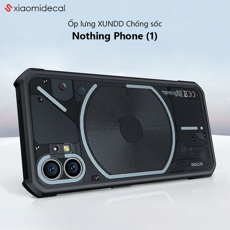 Ốp lưng xundd nothing phone mặt lưng trong, viền tpu, chống sốc