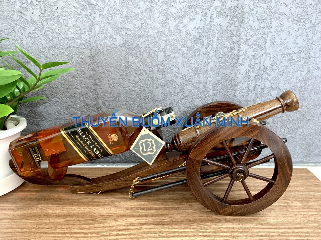 [HCM]Mô Hình Xe Sung Phao Kê Ruou Trưng Bày | Gỗ Muồng Đen | Dài 52cm