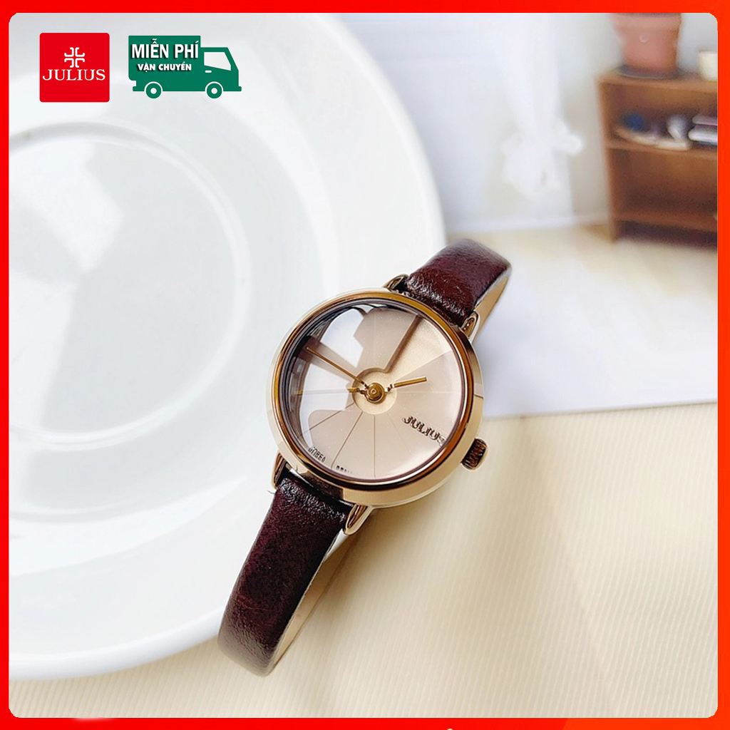 Đồng hồ nữ Julius Hàn Quốc JA-979 dây da