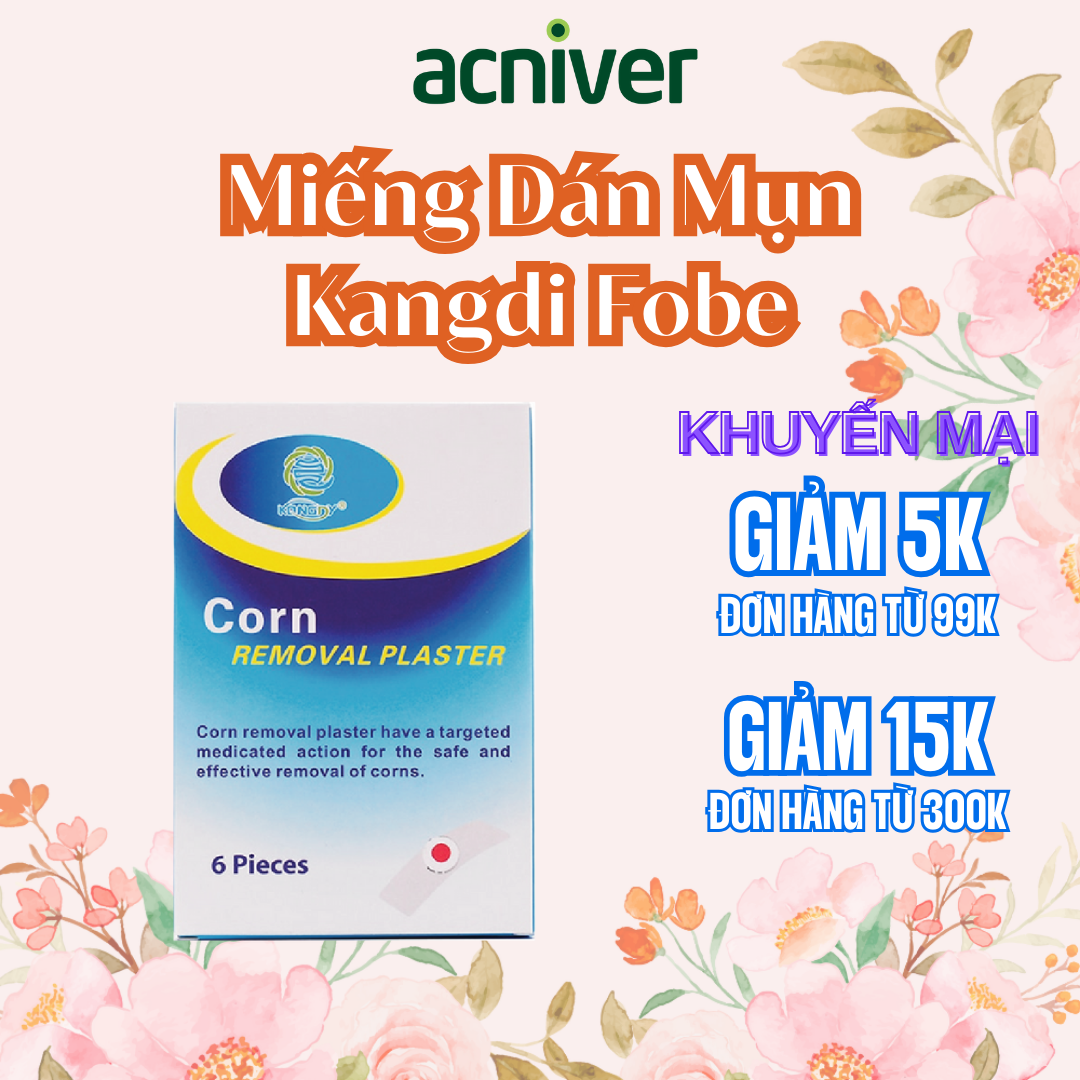 Miếng dán mụn cóc Corn Plaster Removal Fobe giúp loại bỏ mụn cóc trên da