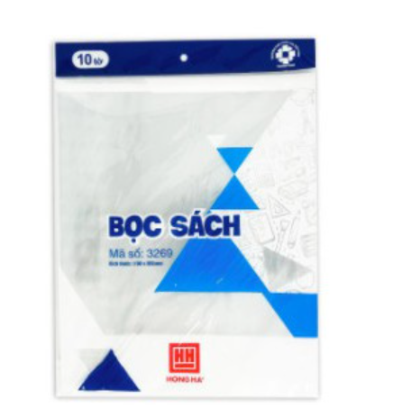 10 tập bọc nylong sách Tiếng Anh khổ to, sách sách giáo khoa to, mỹ thuật, tin học Hồng Hà 3269