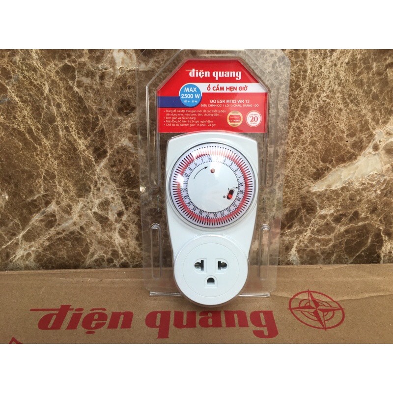 Ổ cắm hẹn giờ điện quang eskmt03