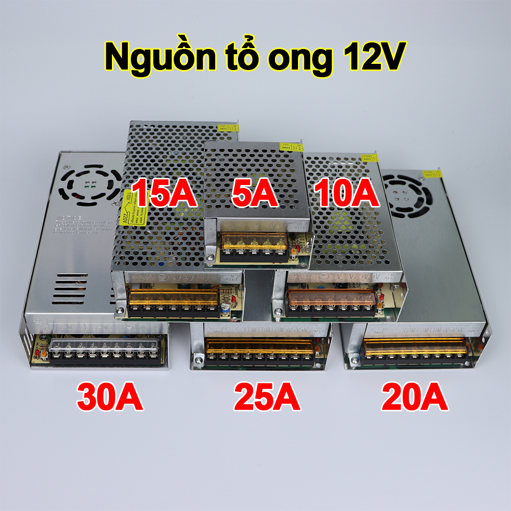 Nguồn tổ ong 12v 5a 10a 15a 20a 25a 30a bộ chuyển đổi nguồn ac sang dc cho hệ thống led camera