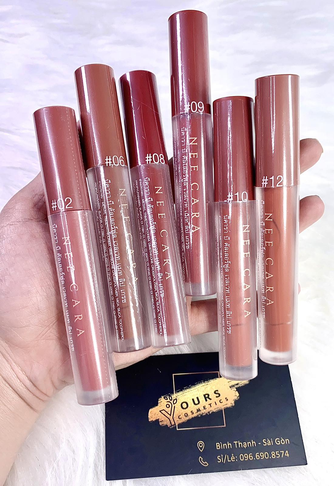 Son kem lì Nee Cara mướt mịn, lâu trôi, hạn chế khô môi - Nee Cara Velvet Matte Lip Glaze NA1961