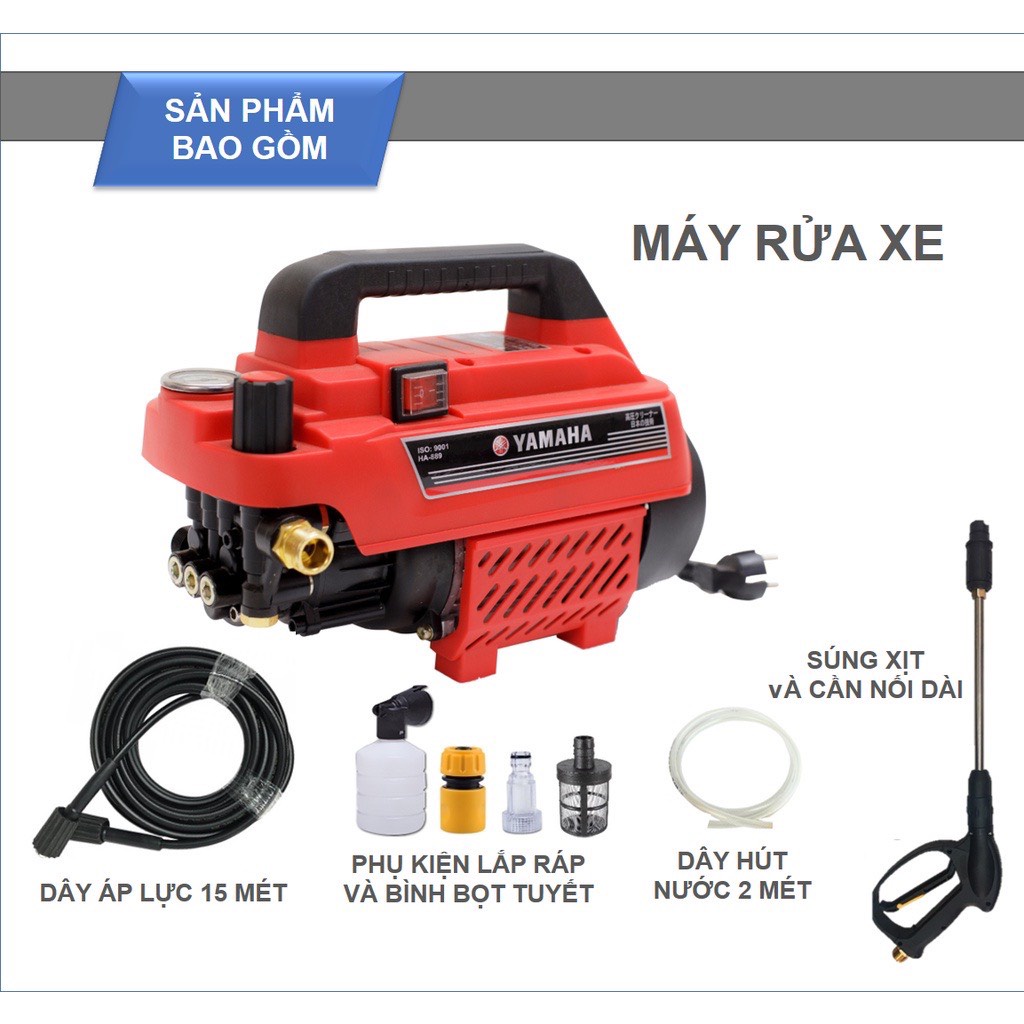 Máy rửa xe | máy rửa xe chỉnh áp yamaha 3500w | lõi đồng 100% | bảo hành 24 tháng