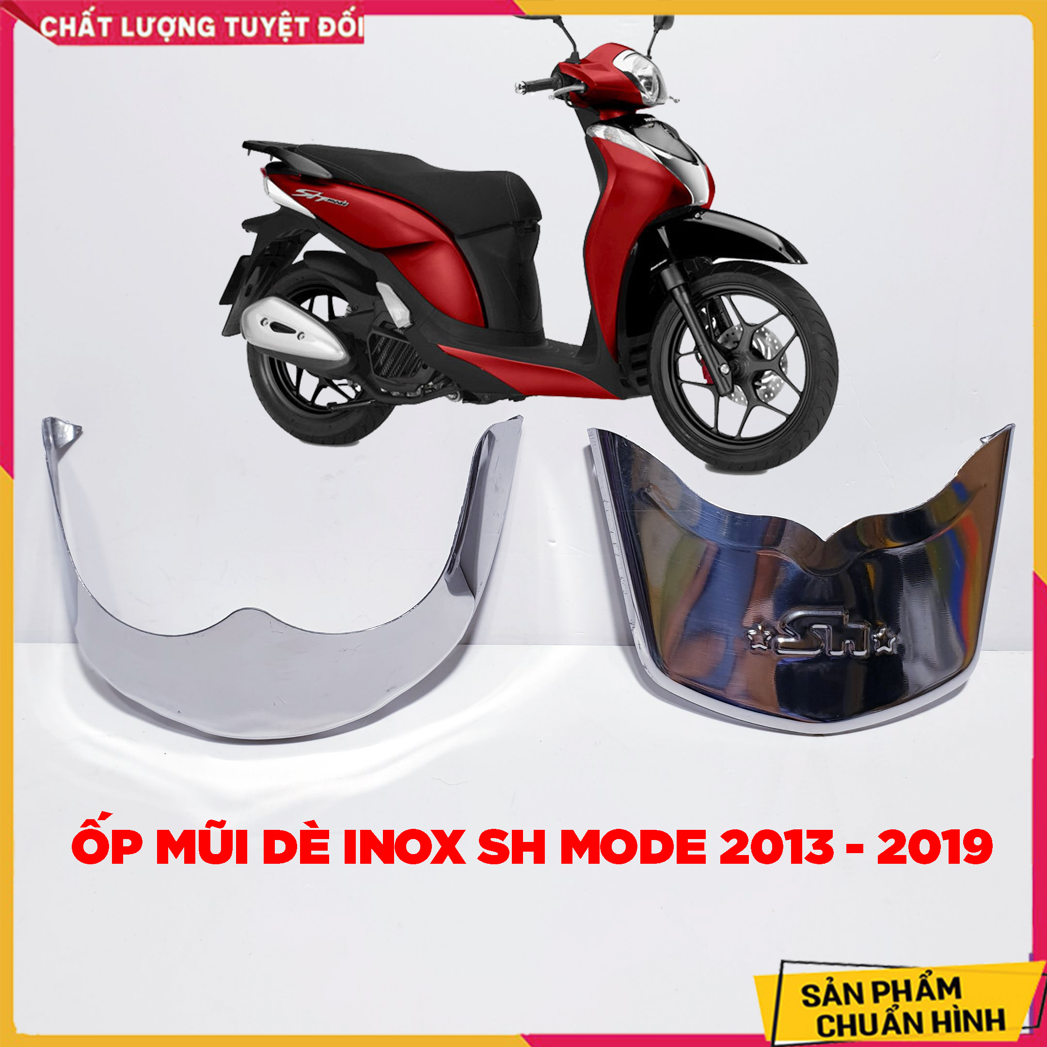Bộ ốp mỏ dè INOX xe SH mode 2020, 2021. ( Giá 1 Bộ Trước, Sau )
