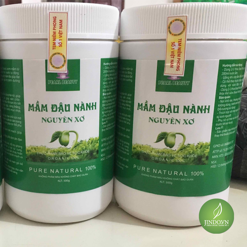 1kg mầm đậu nành nguyên xơ cao cấp có giấy chứng nhận 2LV938